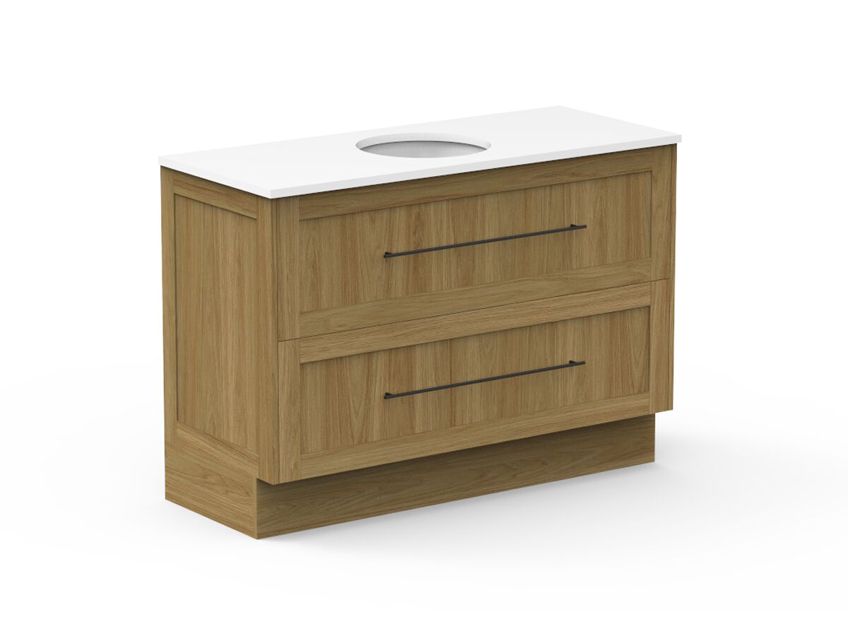 Kado Lux 1200mm All Drawer Floor Mounted Vanity Unit 2 Drawers Single