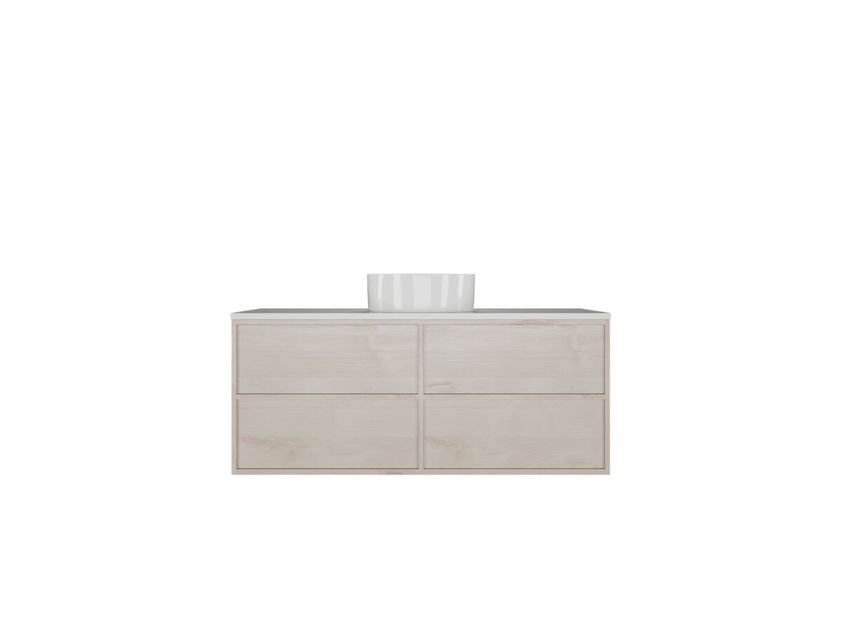 Kado Aspect Wall Hung Vanity Unit 1200mm 4 Drawer Corian 20mm Top