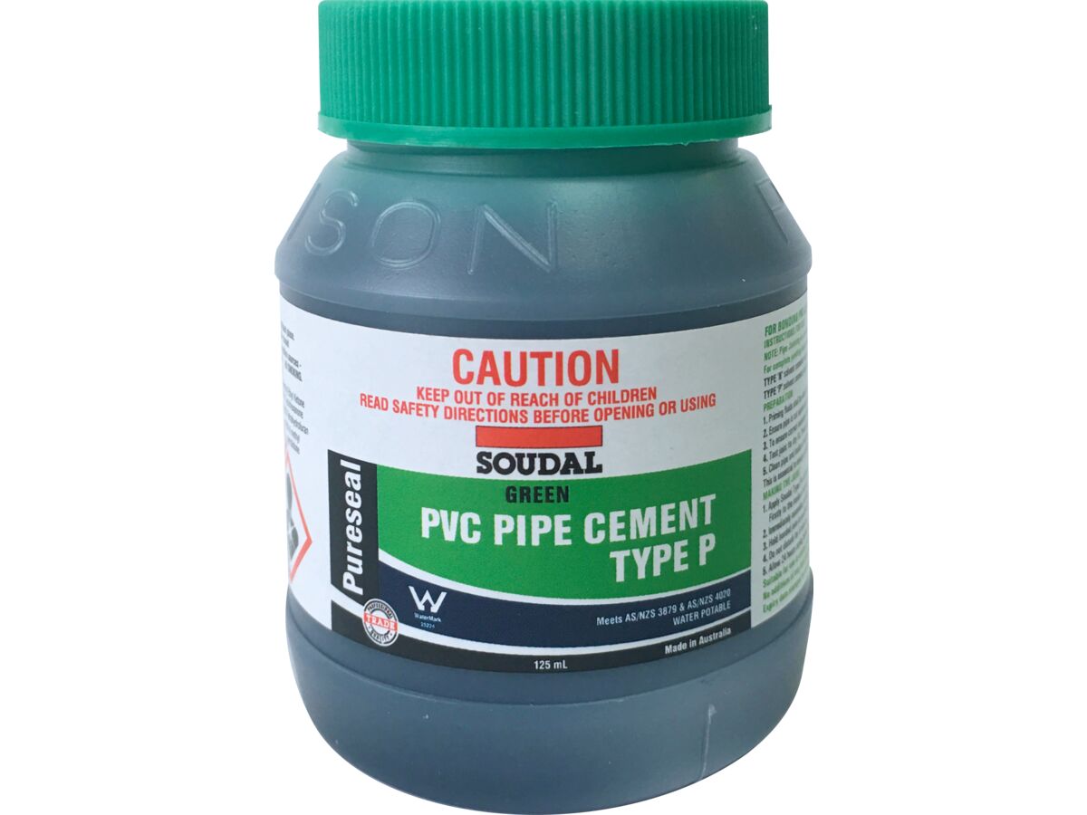 Soudal Pureseal Solvent Cement Type P Green 125ml from Reece