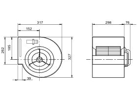 Kruger Centrifugal Fan KDD9/9T350W4P-1 3S