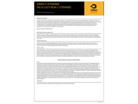 Installation & Operating Instructions - DIMAX Cast Iron Y-Strainer