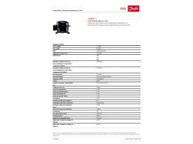 Specification Sheet - Danfoss TI5G Compressor 195B0011 195B0011