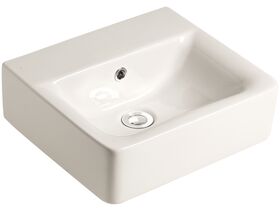 American Standard Concept Wall/Counter Basin No Taphole 400mm White