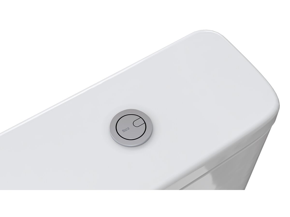 Roca Debba Rimless Close Coupled P Trap Bottom Inlet Toilet Suite (4