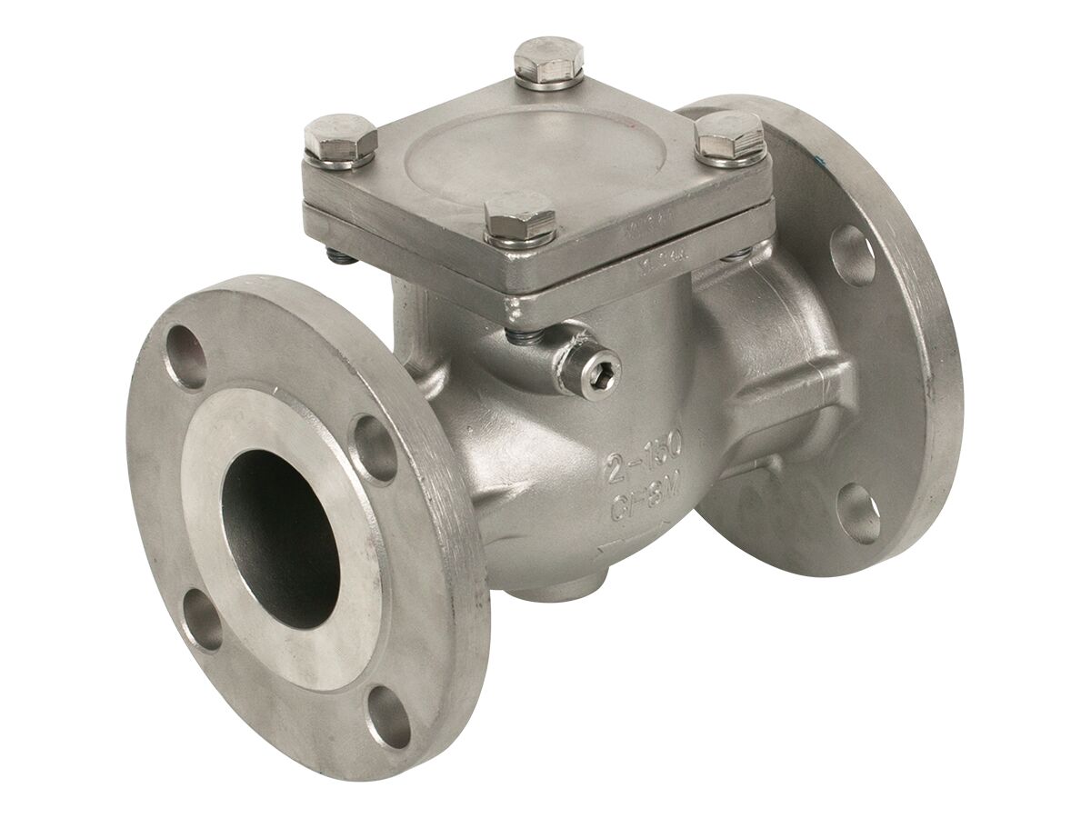 Zetco Stainless Steel Flanged Swing Check Valve - Table E 50mm