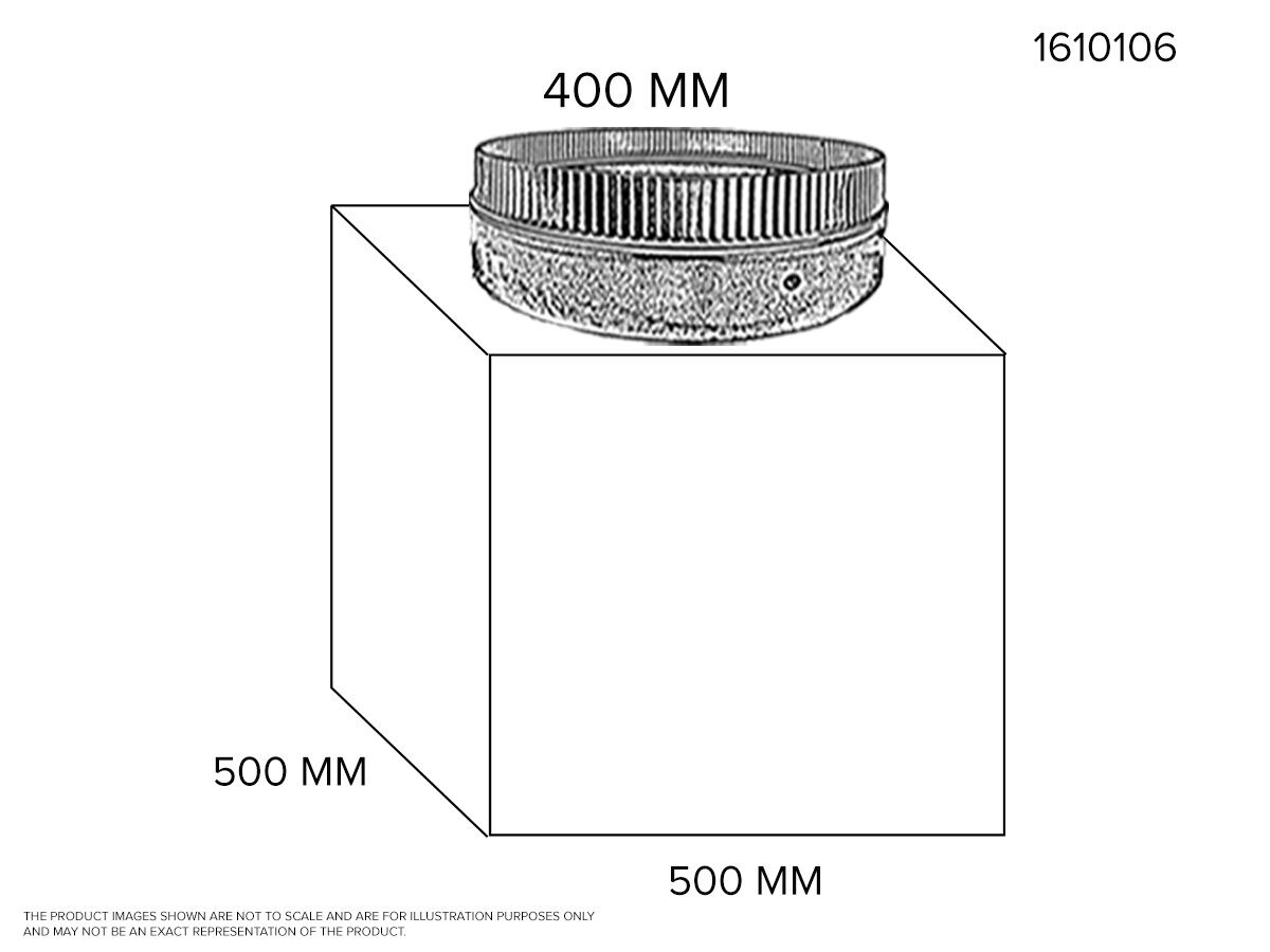 Return Air Box - 500mm x 500mm With 1 x 400mm
