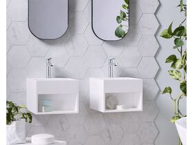 Kado Aspect Solid Wall Basin 330x330mm 1 Taphole White