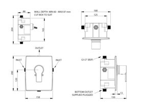 Enware Oras Cubista Shower Mixer Tap Chrome