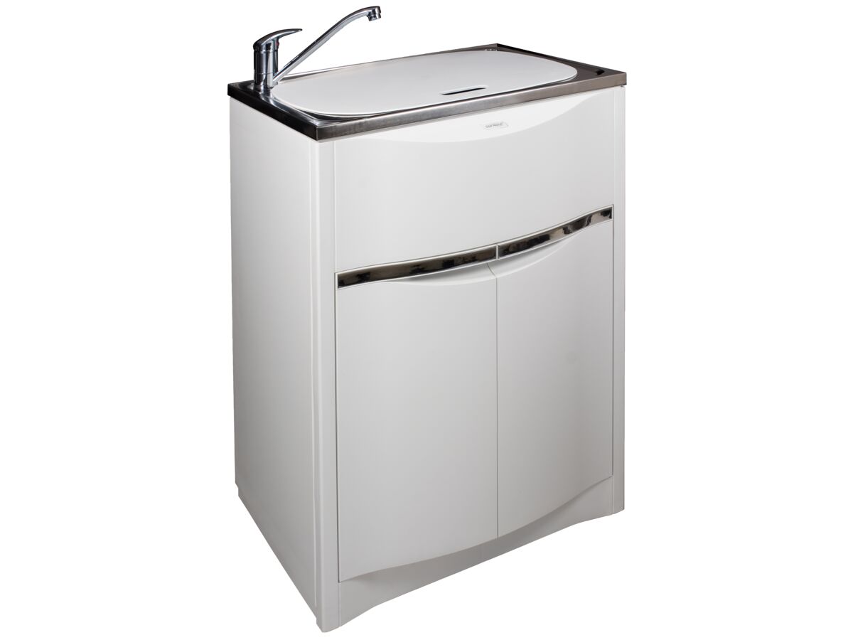 Milena Contour Laundry Trough & 45L Stainless Steel Bowl