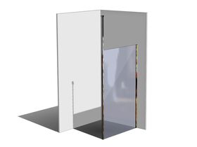 Kado Lux Fixed Shower Screen Panel and Ceiling Support 1200mm Chrome