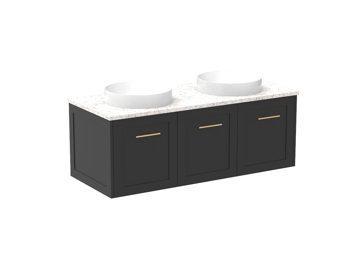 Kado Lux All Door 1200mm Double Bowl Wall Hung Caesarstone