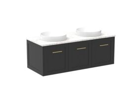 Kado Lux All Door 1200mm Double Bowl Wall Hung Caesarstone