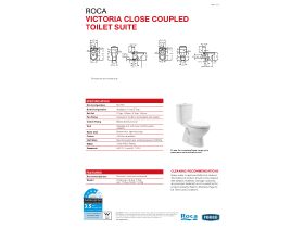 Roca Victoria Horizontal Curved Close Coupled Toilet with Seat SET 37x66,5  - FloBaLi