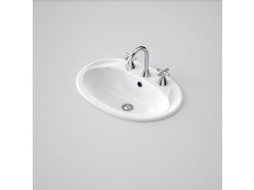 Caroma Centro Vanity Basin with Overflow 3 Tapholes 565 x 395mm White