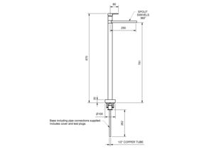 Yeva Floor Mounted Bath Mixer with Swivel Outlet Chrome