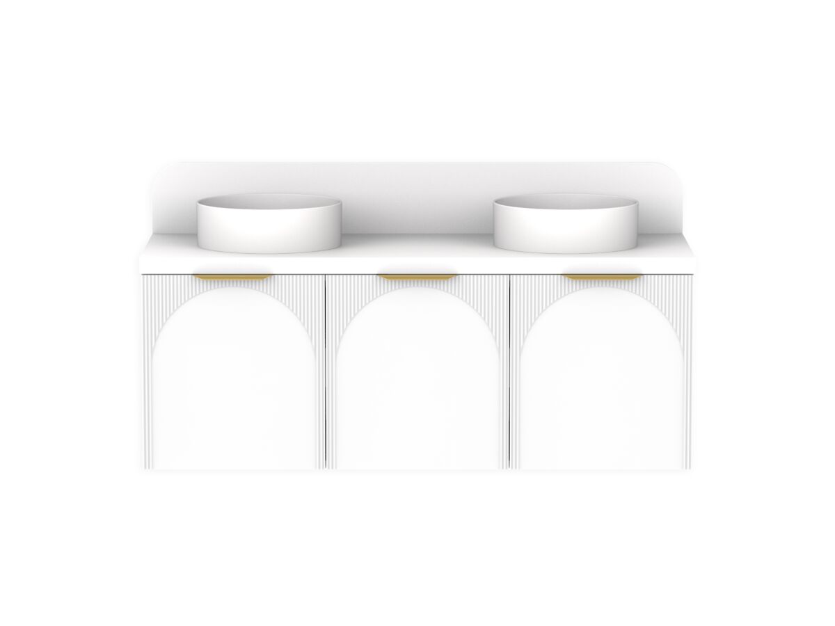 ADP Archie by Alisa & Lysandra All Door Wall Hung Vanity Unit Double Bowl 1350 Caesarstone