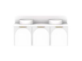 ADP Archie by Alisa & Lysandra All Door Wall Hung Vanity Unit Double Bowl 1350 Caesarstone