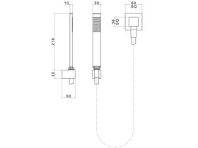 Caroma Track Hand Shower Chrome (3 Star)