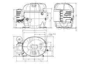 Tecumseh Compressor 1/3hp R134 LBP AE2410Y-FZ1A