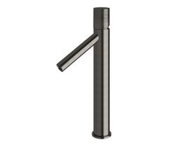 Milli Pure Extended Basin Mixer Tap with Cirque Textured Handle Brushed Gunmetal (6 Star)