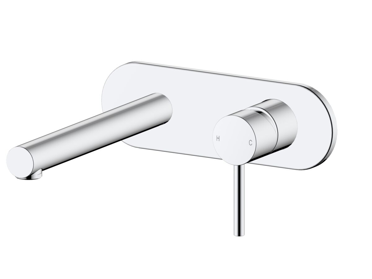Mizu Drift Wall Basin/Bath Mixer Tap Set Straight Spout Chrome (6 Star)