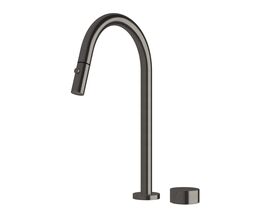 Milli Pure Progressive Sink Mixer Tap Set with Pull Out Spray Gunmetal (4 Star)