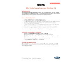 Installation Instructions - Mizu Soothe Square Gooseneck Sink Mixer Tap (4 Star)