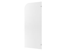 Hero - Kado Lux Frameless Curved Right Fluted Panel with Wall Clips 900mm Brushed Nickel