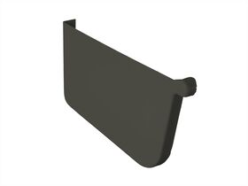 Quad Stop End Plate 115mm Left Hand Woodland Grey