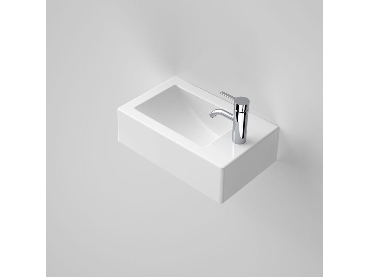 Caroma Liano Wall Hand Basin With Overflow 1 Taphole White From Reece