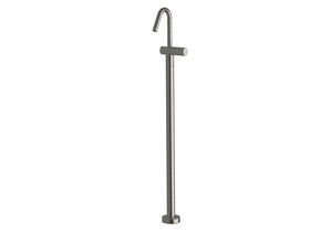 Milli Pure Floor Mounted Basin Mixer Tap Trimset with Diamond Textured Handle PVD Brushed Gunmetal (5 Star)