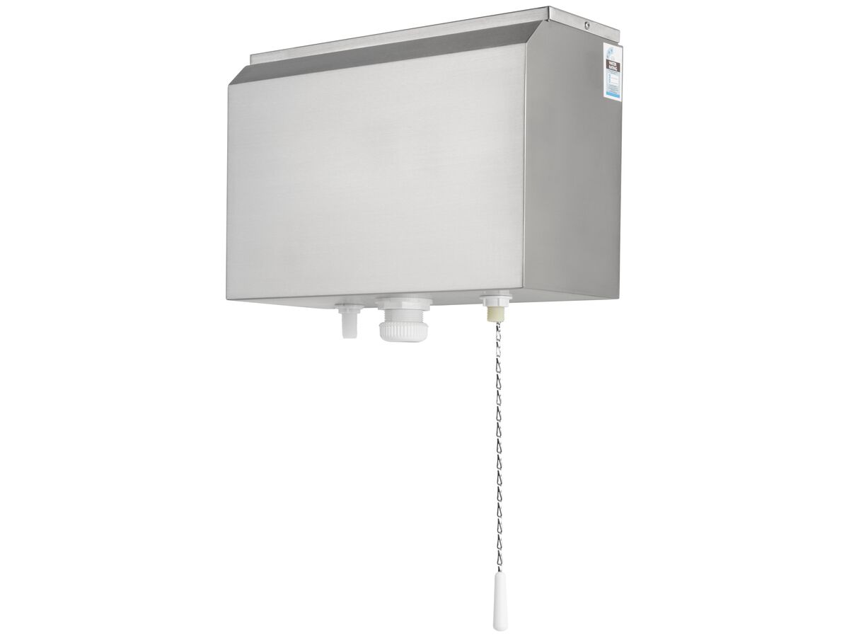 Wall Mounted Pull Chain Cistern Stainless Steel (3 Star)