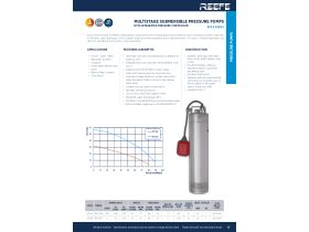 Specification Sheet - Reefe RPS34E Multistage Submersible Pump with Integral Pressure Controller