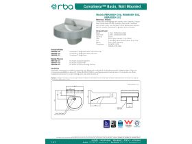 Specification Sheet - RBA Wall Basin Disable and Trap Cover Stainless Steel