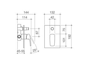 Caroma Pillar Bath / Shower Mixer with Diverter Chrome