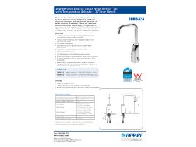 Specification Sheet - Vega Sensory Tap Mixer Mains 170mm (6 Star)