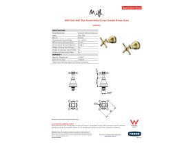Specification Sheet - Milli Voir Wall Top Assemblies Cross Handle Brass Gold