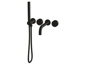Milli Pure Progressive Bath Mixer System with Handshower Right Hand Matte Black