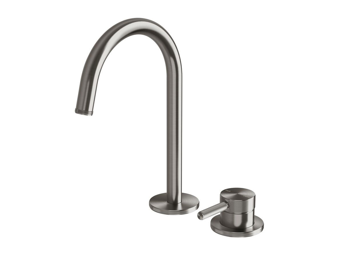 Hero - Milli Etch Hob Basin Mixer Set Brushed Gunmetal (6 Star)
