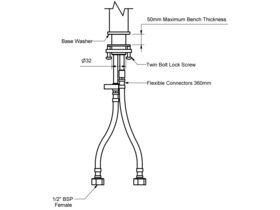 Yeva Basin Mixer with Extended Outlet 160mm Chrome (5 Star)