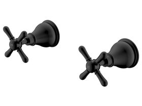 Milli Voir Wall Top Assemblies Cross Handle Matte Black