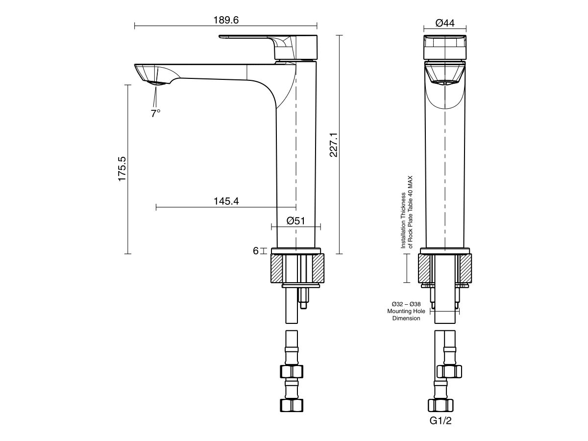 Milli Trace Medium Height Basin Mixer Chrome (5 Star) from Reece