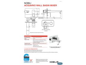 Technical Guide - Nobili Acquario Wall Basin Mixer 200 Chrome (5 Star)