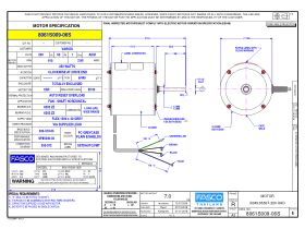 Specification Sheet - Fasco Fan Motor 250W 240V 8061S009-06S