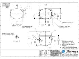 Tecumseh Compressor 1/2hp R404 LBP AE2420Z-FZ1B