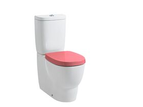LAUFEN Mimo Close Coupled Back to Wall Suite Back Inlet Soft Close Pink Seat White (4 Star)