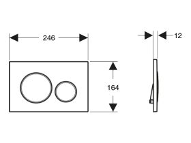 Geberit Sigma 20 Mechanical Dual Flush Push Plate