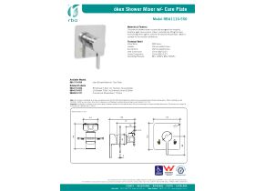 Specification Sheet - RBA Shower Mixer Square Care Plate Oken Handle