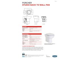 Technical Guide - Porcher Studio Back to Wall Pan only White (4 Star)