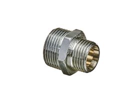 Nipple Hex Chrome Brass 20mm x 15mm